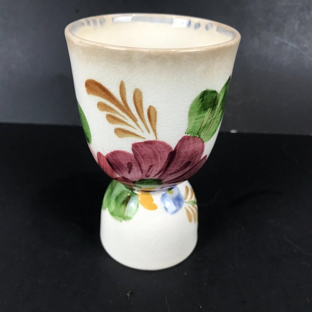 Hand painted vintage ceramic egg cup